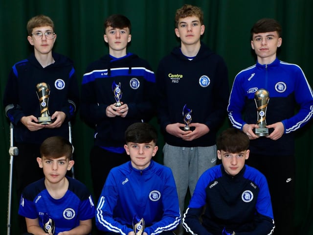 13 and over award winners at Trojans annual presentation of awards held in Cecilia's College. (Photo - Tom Heaney, nwpresspics)