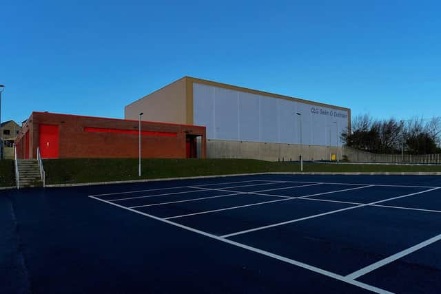 An exterior view of Sean Dolans GAC’s new clubhouse and the state-of-the-art indoor arena.  Photo: George Sweeney. DER2305GS – 87