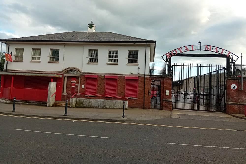 The Royal Mail sorting office in Derry.