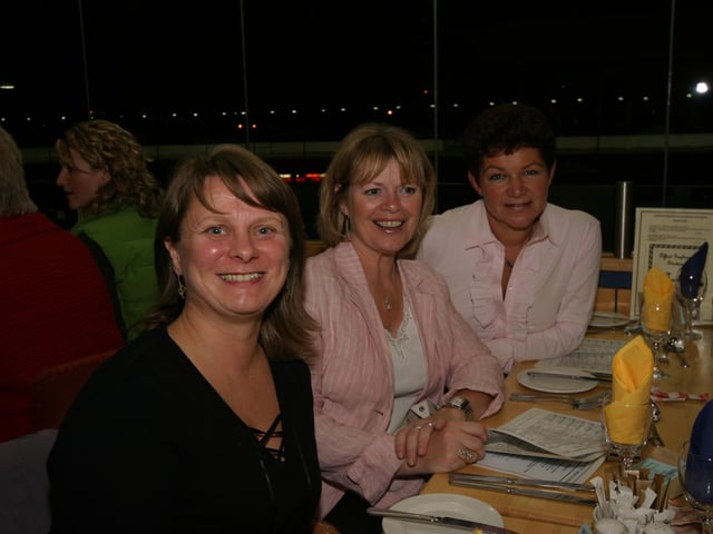 Derry and Donegal people enjoying a night at Lifford races in October 2005.