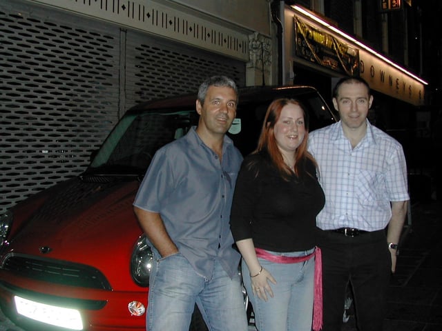 Having the craic in Downey's in August 2003