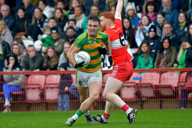 Glenullin ‘s Eoin Bradley in action against Drumsurn during the IFC final at Celtic Park on Sunday afternoon last.   Photo: George Sweeney.  DER2243GS – 041