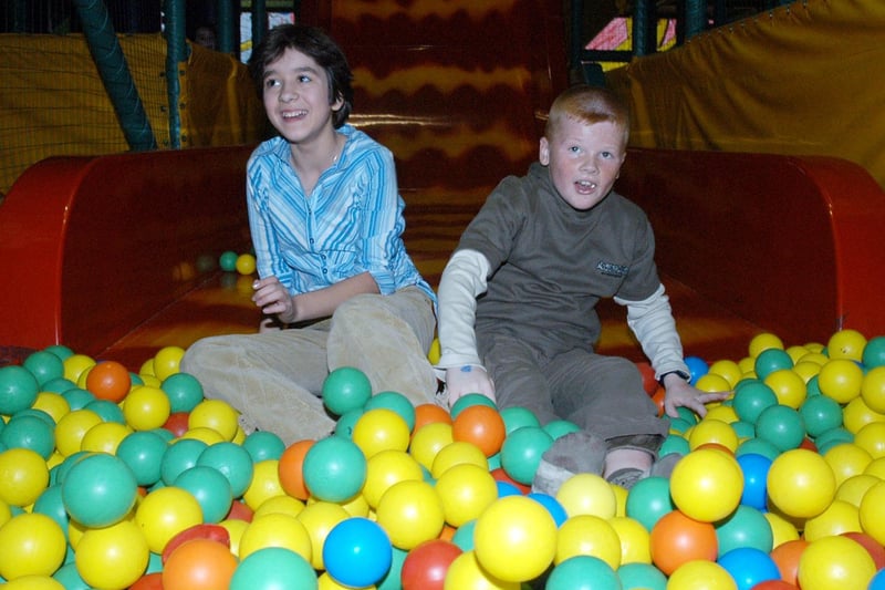 Children enjoying the ball pool in 2004.