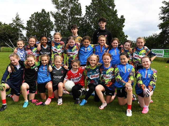 Children who took part in the Doire Trasna Kellogs Cúl Camp. Photo: George Sweeney