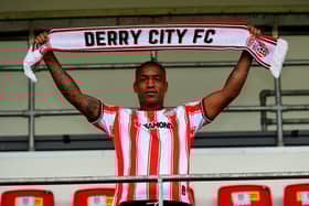 Derry City's new signing Andre Wisdom. Photo: George Sweeney