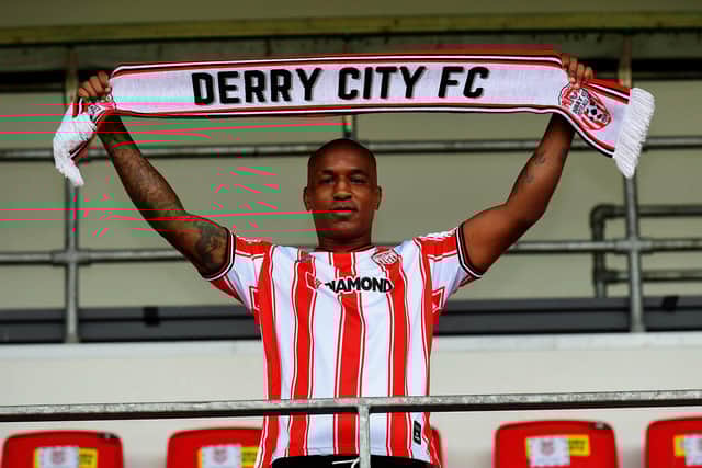 Derry City's new signing Andre Wisdom. Photo: George Sweeney