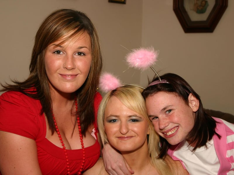 The Birthday girl Stephanie Hamilton with friends Danielle and Rachel. 4895/dd