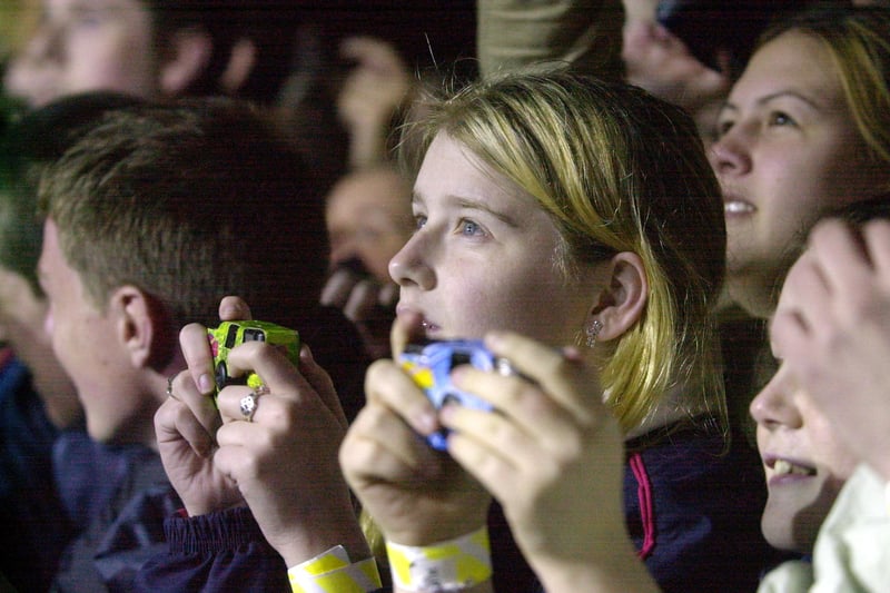 A section of the audience at the Oasis and Ocean Colour Scene concert in September 2002.
