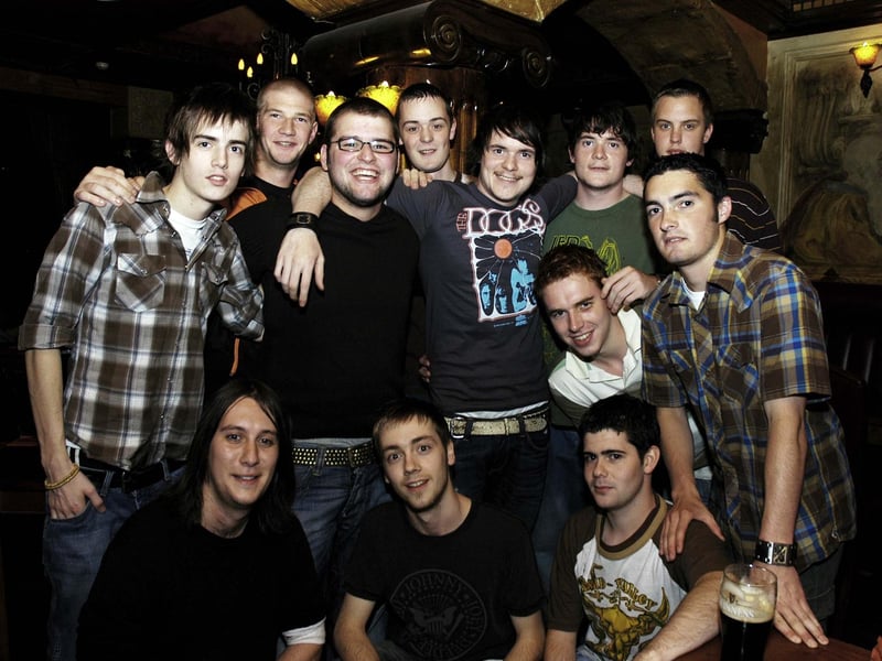 Colin and Aaron pictured with all the lads.