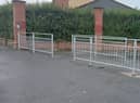 The new safety railings on the Lecky Road.