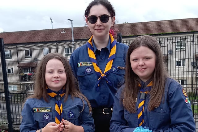 Scouts from St. Mary's Creggan assisting the local community as well as residents of the House in the Wells.