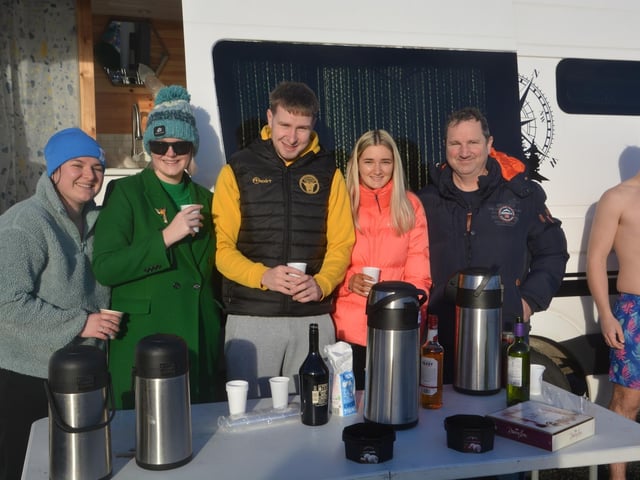 Malin Head St Stephen's Day Swim in aid of Malin Head Community Association Ltd and Ronald McDonald House. Pictures: Malin Head Community on Facebook:Malin Head St Stephen's Day Swim