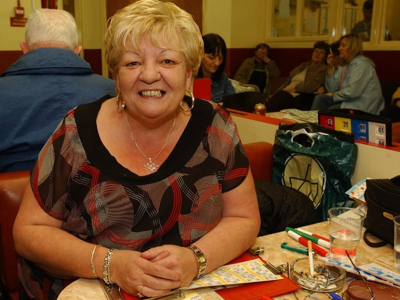 Teresa McCafferty. (2604PG25):Enjoying the craic at Strand Bingo back in April 2004.