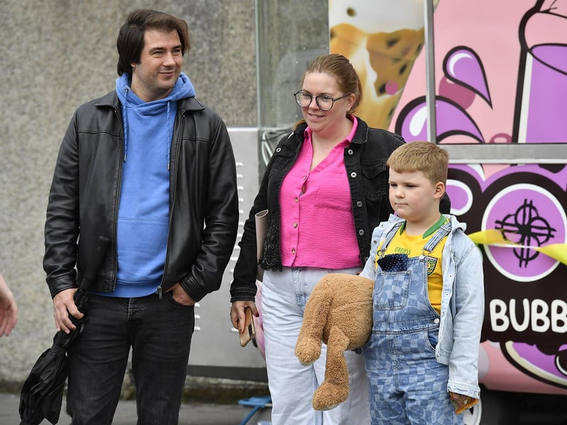 Spectators at the Clonmany Festival Parade on Sunday afternoon. Photo: George Sweeney