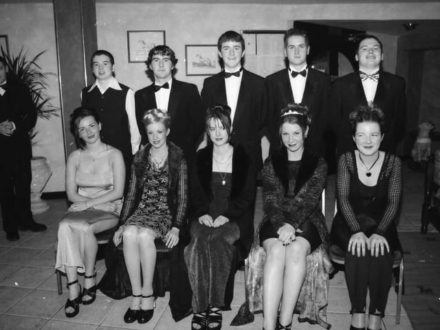 Guests and partners at the North West Institute of Further and Higher Education (NWIFHE) students' annual dinner in the White Horse Hotel. From left, seated, Mairead McGowan, Laura Killen, Louise Hegarty, Kellie Bryson and Joanne Huey. Standing, Ronan McDevitt, Ronan Mackey, Peter Murphy, Danny McGeady and Gavin McDevitt.
