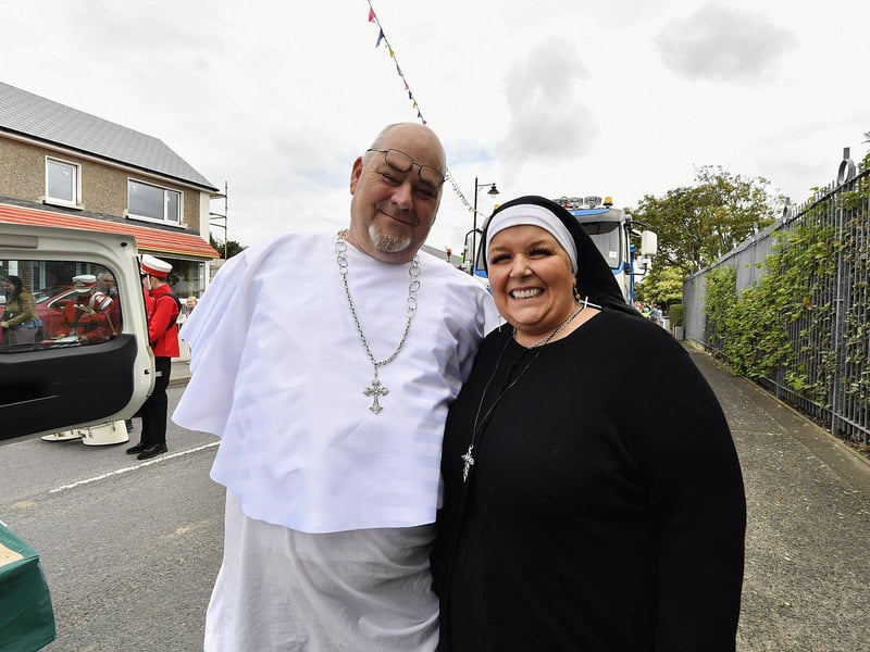 Participants pictured in the Clonmany Festival Parade on Sunday afternoon. Photo: George Sweeney