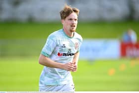 Alex Bannon of Derry City before the Sports Direct Men’s FAI Cup second round match between Treaty United and Derry City at Markets Field in Limerick. Photo by Stephen McCarthy/Sportsfile
