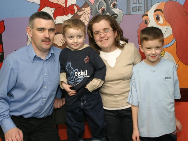 Party celebrations back in 2004: Matthew Wells.