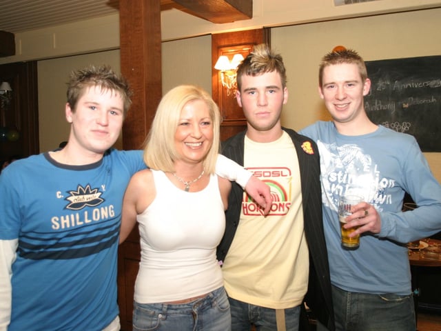 Party celebrations back in 2004: Mark Coyle.