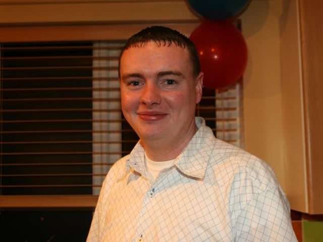 Andy Mitchell celebrating his birthday back in February 2005.