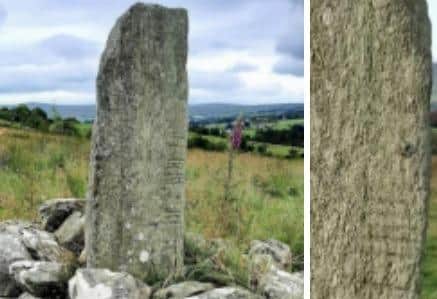 The ogham stone in Tyrone.