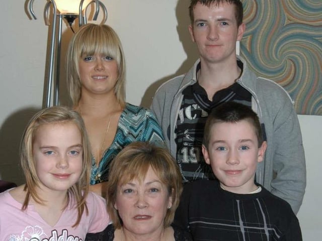 Teresa Kelly spending her birthday with family.