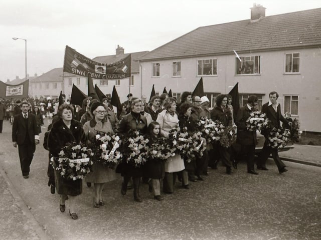 Bloody Sunday commemorative ceremonies and march back in January 1976.