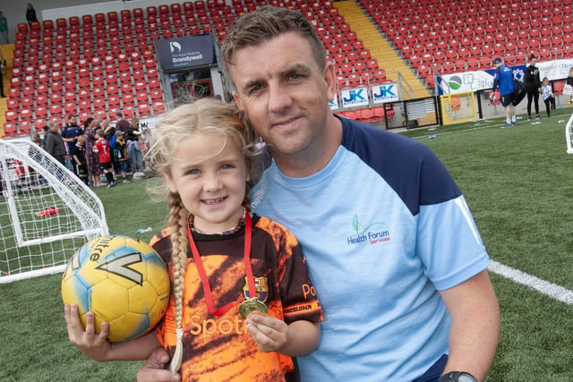 Tournament organiser Mo Mahon pictured with his daughter, Harper, at last week's tournament.