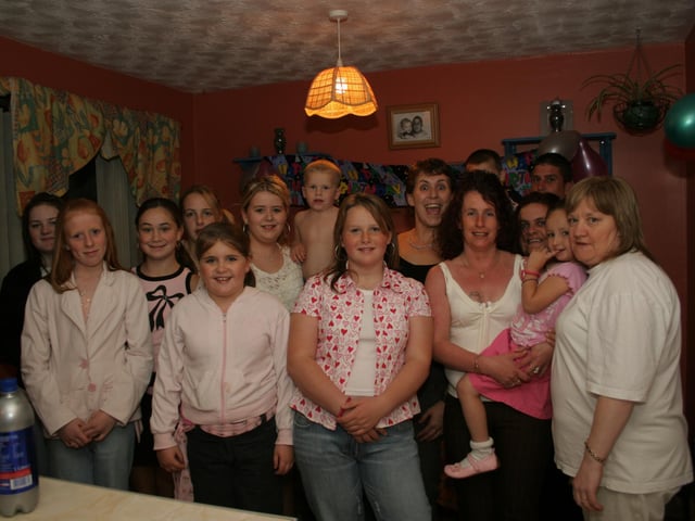 With friends and family on your birthday.