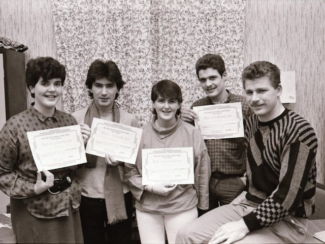 Presentation of certificates at the Young Adult Centre for Senior Training course.