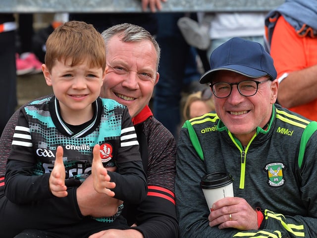 Derry fans at the game against Armagh in Celtic Park. Photo: George Sweeney