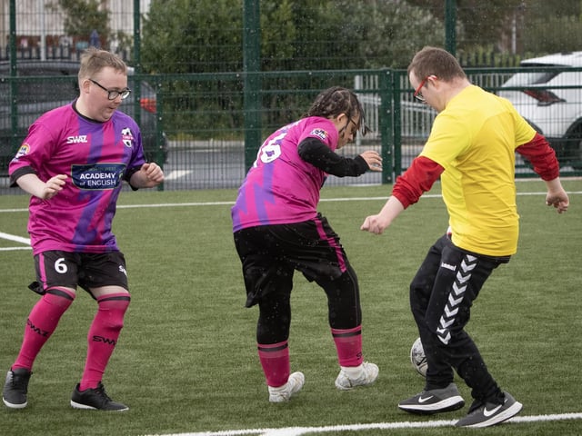Action from one of last week's games between Tuned-In and FDST.
