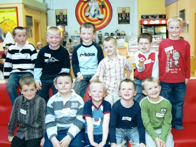 At the birthday party in the Fun Factory were: the three 'Eoins', Sean, Timothy, Connor, Declan, Nathan, Ryan, Shane and Tony. 150503HG5