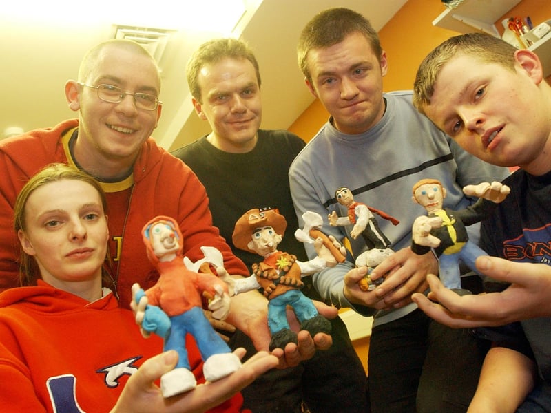 Group who are taking part in the WEA Adult Learning Week studying traditional animation at the Nerve Centre. Included are Ruth Boyle, Brendan Leslie, Alex Watson, Gary Rosborough, animator, and Rory Hegarty.