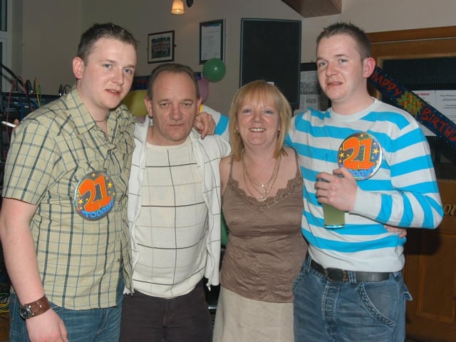 Parties and celebrations in April 2005: Twins' 21st birthday.