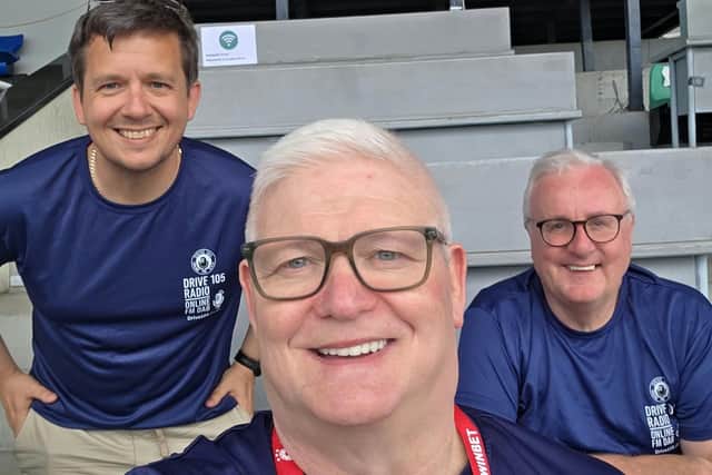 Dee Curran, Kevin Moore and Michael Kealey in Sofia this summer.