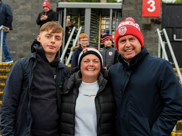 Fans in the Brandywell for Derry City’s game against Shelbourne. Photograph: George Sweeney