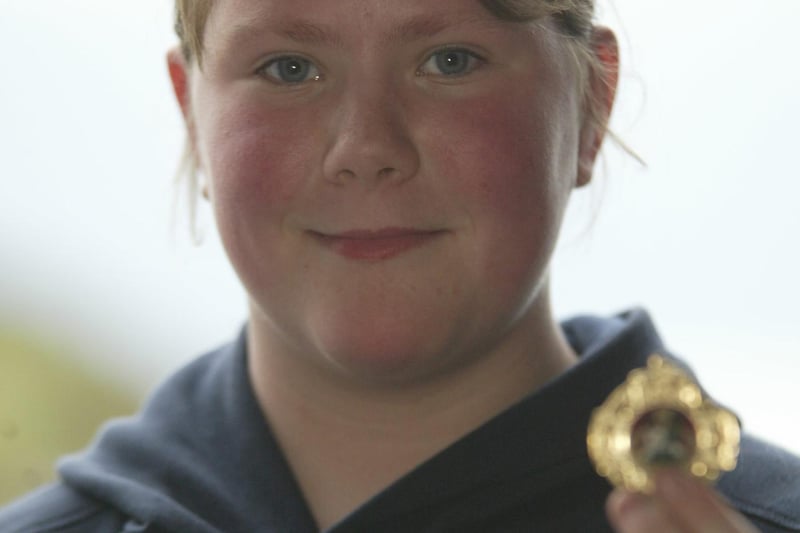 Jemma McGlinchey, winner of the 14 - 16yrs woodwind competiton at Moville Feis.  Jemma is a pupil of the McGinley School of Music.  (1305JB11)