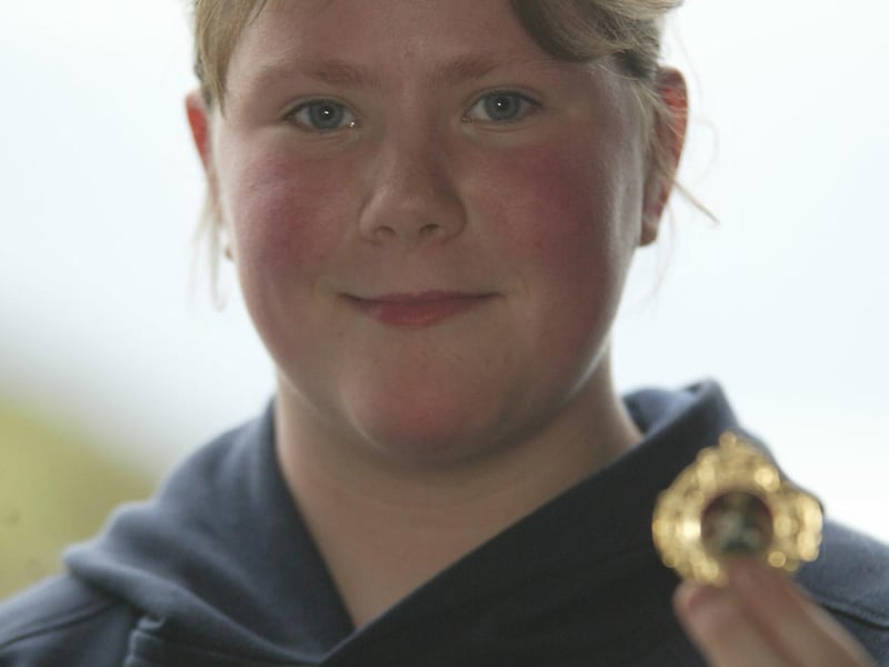 Jemma McGlinchey, winner of the 14 - 16yrs woodwind competiton at Moville Feis. Jemma is a pupil of the McGinley School of Music. (1305JB11)
