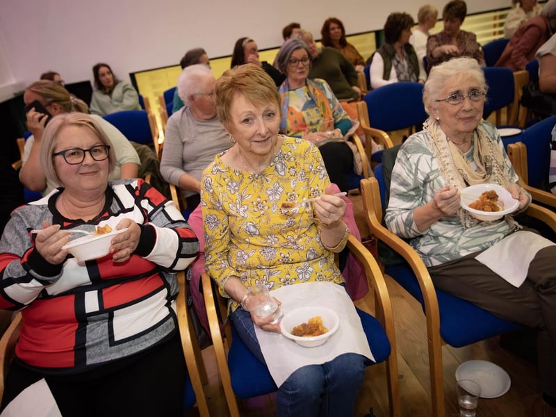 Stew time for Eileen O'Doherty, Margaret Smith and Maureen McCauley.