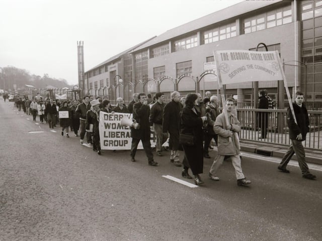 Ace Jobs cut protest in Derry.