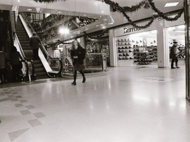 Shoppers and some of the stores at the Richmond Centre back in 1994.