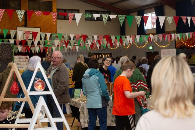 Some of the crowd at the Clonmany Christmas Craft Fair.