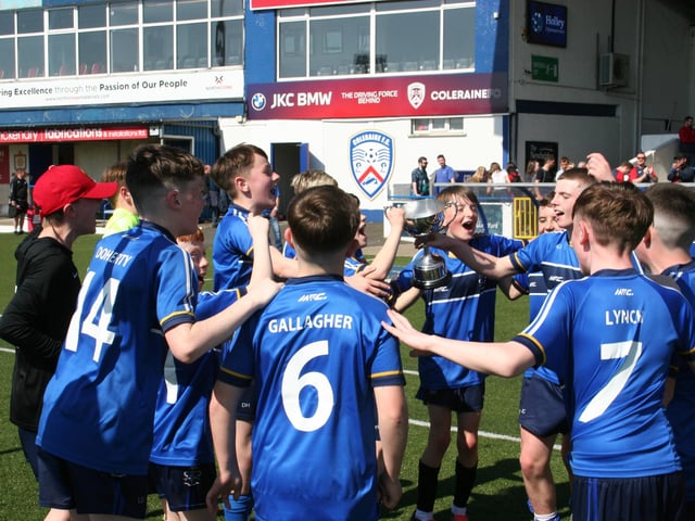 A special moment for St Columb's College's U12 team.