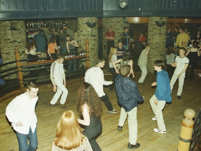 Enjoying a night out at the Bailey disco and night club.