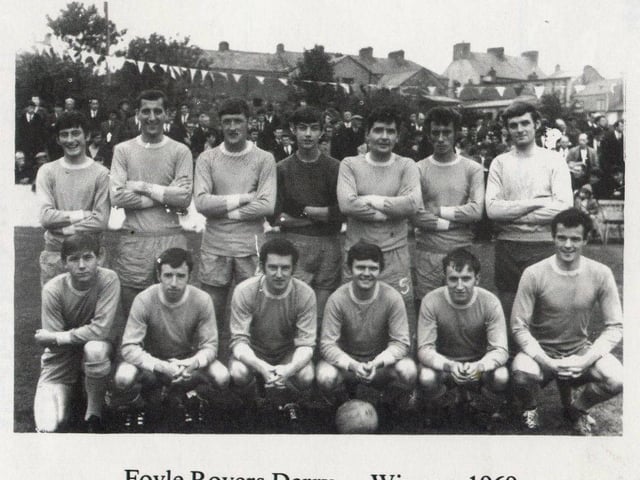 Foyle Rovers Derry 1969 Buncrana Cup winners.