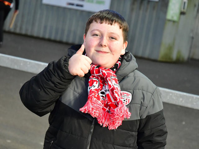 Thumbs up from this young City fan making his way into the stadium.