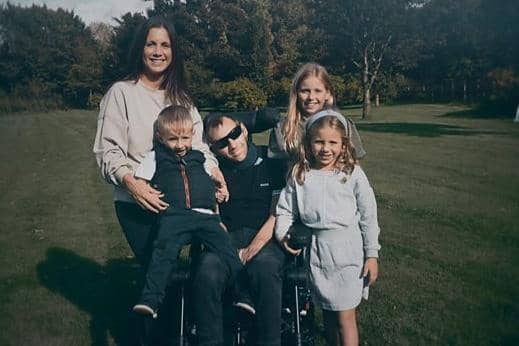 Rob with wife Lindsey. The pair share three children Maya, Macy and Jackson