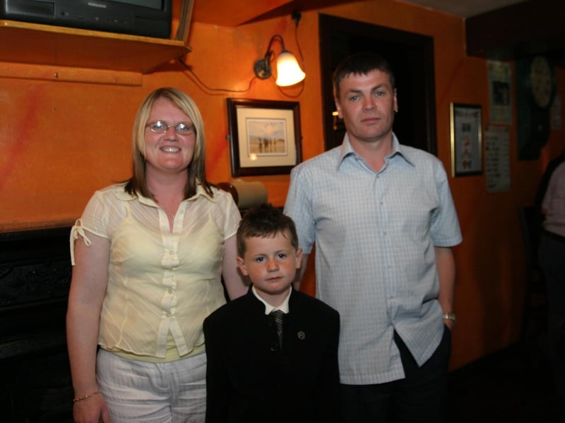 Celebrating a first communion as a family.