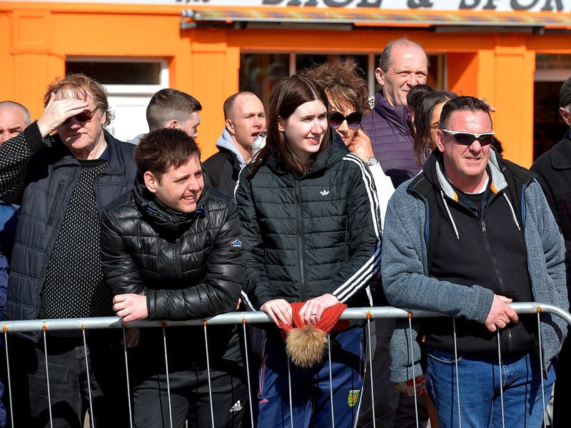Spectators at the Easter Monday parade in Carndonagh. Photo: George Sweeney. DER2315GS – 85